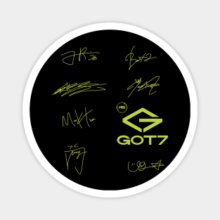 Design with the signatures of  got7 Magnet